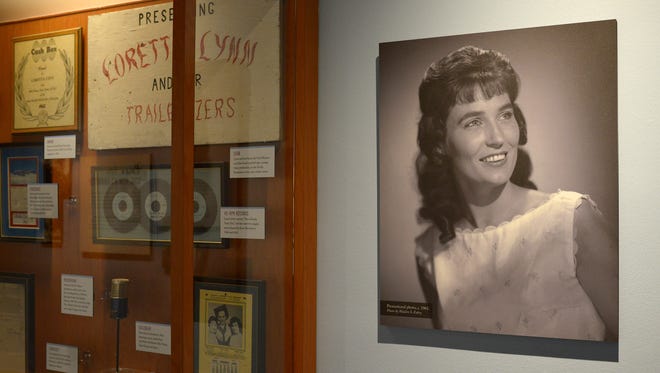 The "Loretta Lynn: Blue Kentucky Girl" exhibit opens Friday, August 25, 2017 at the Country Music Hall of Fame in downtown Nashville. Hundreds gathered inside the museum Tuesday evening for an opening ceremony featuring guest appearances  by Margo Price, Kacey Musgraves and Brandy Clark.