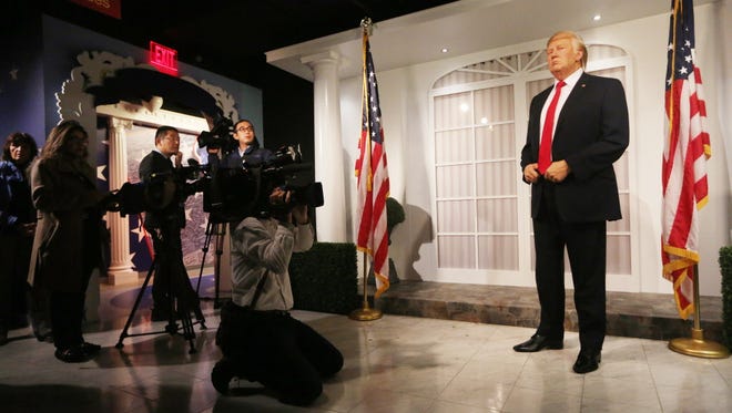 New figurine of President-elect Donald Trump at Madame Tussauds wax museum in Washington on Jan. 18, 2017.