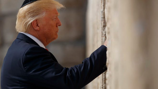 President Trump at the Western Wall in Jerusalem on May 22, 2017.