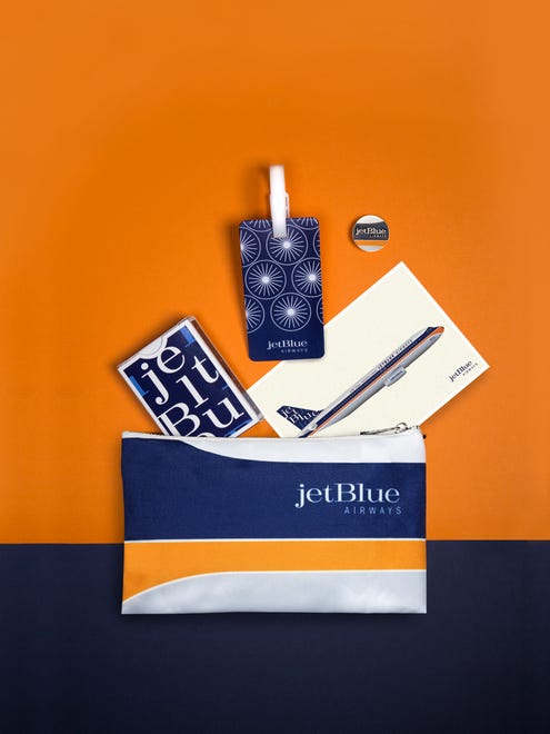 Customers on JetBlue's New York-Palm Springs, Calif., round-trip on Nov. 11, 2016, will receive these special 'retro' amenity kits.