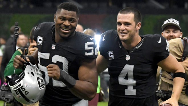 And from a personnel standpoint, with young stars like DE Khail Mack (52) and QB Derek Carr, who helped lead the Raiders back to the playoffs in 2016, this franchise is poised to be  a contender for some time.