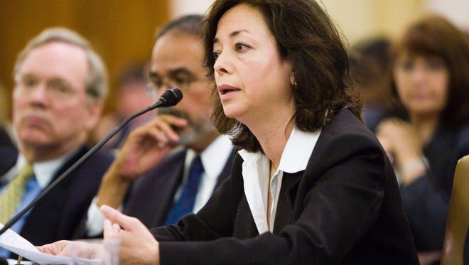 Chief International Economist for the AFL-CIO Thea Lee testifies at a U.S. House committee hearing on Impact of Currency Manipulation on U.S. Business and Workers, in Washington, D.C. on May 9, 2007. Economist Thea Lee left President Trump's manufacturing jobs council on Aug 15, 2017.