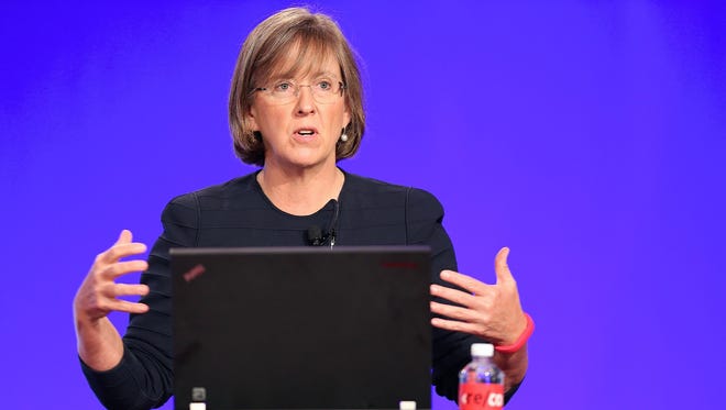 Mary Meeker, General Partner, Kleiner Perkins Caufield & Byers speaks at Code Conference  For years a staple and favorite of our tech and media conferences, Mary Meeker will again deliver her famous annual state of the Internet report at Code Conference.    Handout photo by Asa Mathat, Code Conference [Via MerlinFTP Drop]
