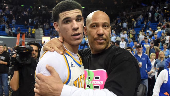 LaVar Ball (right) and his company have angered Argentinian brothers over branding.
