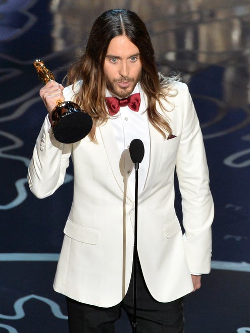 2014: Taking home supporting actor for playing a transgender woman in " Dallas Buyers Club, " Jared Leto dedicated his award to AIDS victims and the " dreamers " watching in the Ukraine and Venezuela, both countries of political unrest. " As you struggle to make your dreams happen, to live the impossible, we ' re thinking of you tonight.