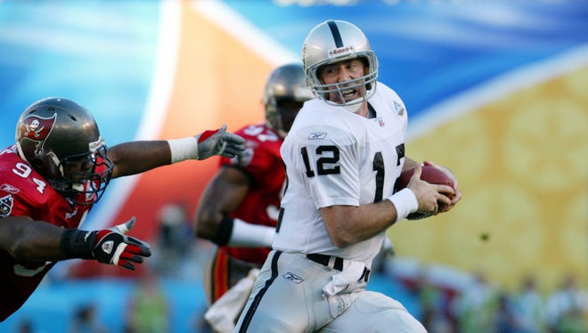 League MVP Rich Gannon led the Raiders to their most recent Super Bowl after the 2002 season. But they flopped in Super Bowl XXXVII, getting blown out by the Tampa Bay Buccaneers and former coach Jon Gruden.