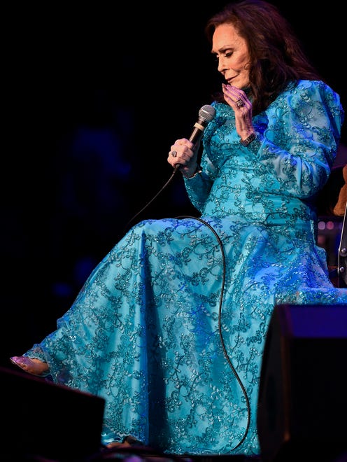 Loretta Lynn performs at the Ryman Auditorium Friday, April 14, 2017 in Nashville, Tenn.