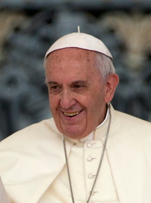 Pope Francis , May 20, 2015. (AP Photo/Andrew Medichini)