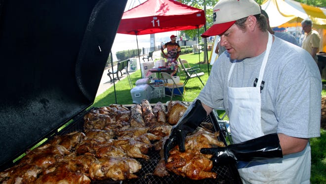 Kentucky's 39th annual International Bar-B-Q Festival takes place in Owensboro, May 12-13. Teams compete in mutton, chicken and burgoo competitions, amateur home cooks barbecue in the backyard cookoff, and guests can participate in a sandwich eating competition or pie eating contest.
