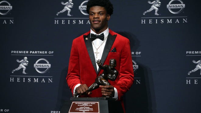 Louisville quarterback Lamar Jackson won the Heisman Trophy.