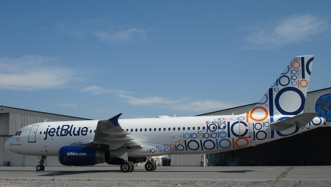 JetBlue's '10th Anniversary' livery was meant to celebrate -- you guessed it - the carrier's 10th anniversary in 2010.