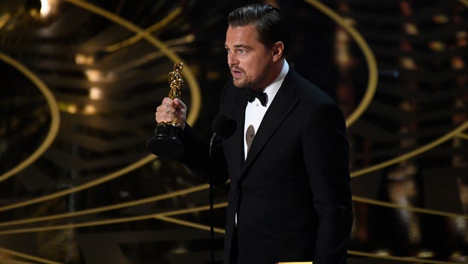 2016: As Leonardo DiCaprio clinched best actor for his taxing performance in wilderness survival drama " The Revenant, " the longtime environmental activist used the podium to rally for global warming efforts. " Climate change is real, it is happening now. It is the most urgent threat facing our entire species, and we need to work collectively together and stop procrastinating.