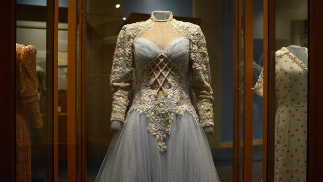 The "Loretta Lynn: Blue Kentucky Girl" exhibit opens Friday, August 25, 2017 at the Country Music Hall of Fame in downtown Nashville. Items from her extensive recording career are on display including several of the dresses she wore on stage.