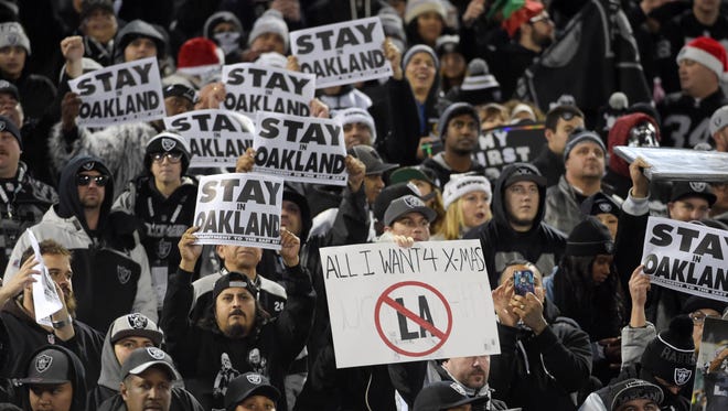 The Raiders have played 44 of their 57 seasons in Oakland.